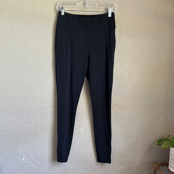 Athleta,‎ black joggers size small zipper back pocket zipper ankle - Picture 1 of 7